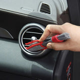 3Pcs Car Detailing Brush Set - Microfiber Vent Cleaning Brush, Soft Bristle and microfiber Tire Wheel Brushes