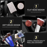 Car Clean Brush Multifunctional Car Air Vent Outlet Dust Removal Brushes for Car Interior Cleaning Detailing Care