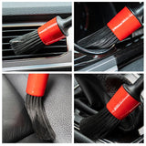 6Pcs Car Cleaning Brush Set Detailing Brushes Wash Towel Kit Universal Wet and Dry Car Air Vent Wheel Tire Cleaning Accessories