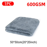 SEAMETAL 3/1Pcs Car Microfiber Towel 800GSM Super Absorption Car Cleaning Hemming Cloth Auto Wash Drying Towels Detailing Rags